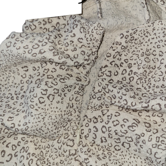 MinkPink Halsey Ruched Mini Natural Beige Cheetah Print Dress Women Sz XS - Picture 5 of 13